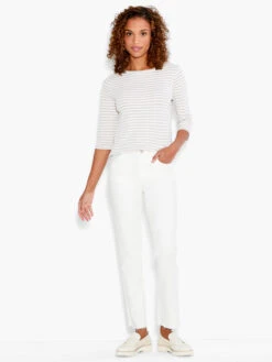 NZT 3/4 Sleeve Stripe Boat Tee NEUTRAL MULTI 9 NZT 3/4 Sleeve Stripe Boat Tee NEUTRAL MULTI -Varley Nik Shop NZTS231073NUMPRODUCT 04