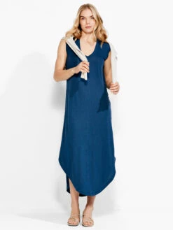 NZT Scoop Tank Dress DEEP OCEAN -Varley Nik Shop NZTS231254DPOPRODUCT 04