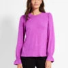 NZT Sweet Dreams Femme Sleeve Tee VIVID MAGENTA -Varley Nik Shop NZTW232067VMGPRODUCT 01