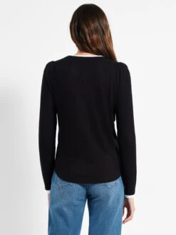 NZT Sweet Dreams Puff Shoulder Layered Top -Varley Nik Shop NZTW232071BLXPRODUCT 03