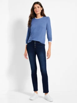 NZT Sweet Dreams Puff Shoulder Layered Top HORIZON -Varley Nik Shop NZTW232071HORPRODUCT 04