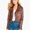 JKT Piper Leather Jacket BROWN