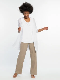 Lightweight Long Back Of The Chair Cardigan PAPER WHITE -Varley Nik Shop S201191PWHPRODUCT 04