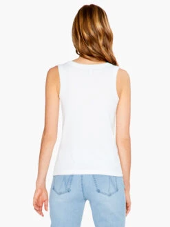 Rib Knit Scoop Tank PAPER WHITE -Varley Nik Shop S231051PWHPRODUCT 03