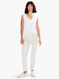 Drapey Rib Mesh Trim Tank PAPER WHITE -Varley Nik Shop S231068PWHPRODUCT 04