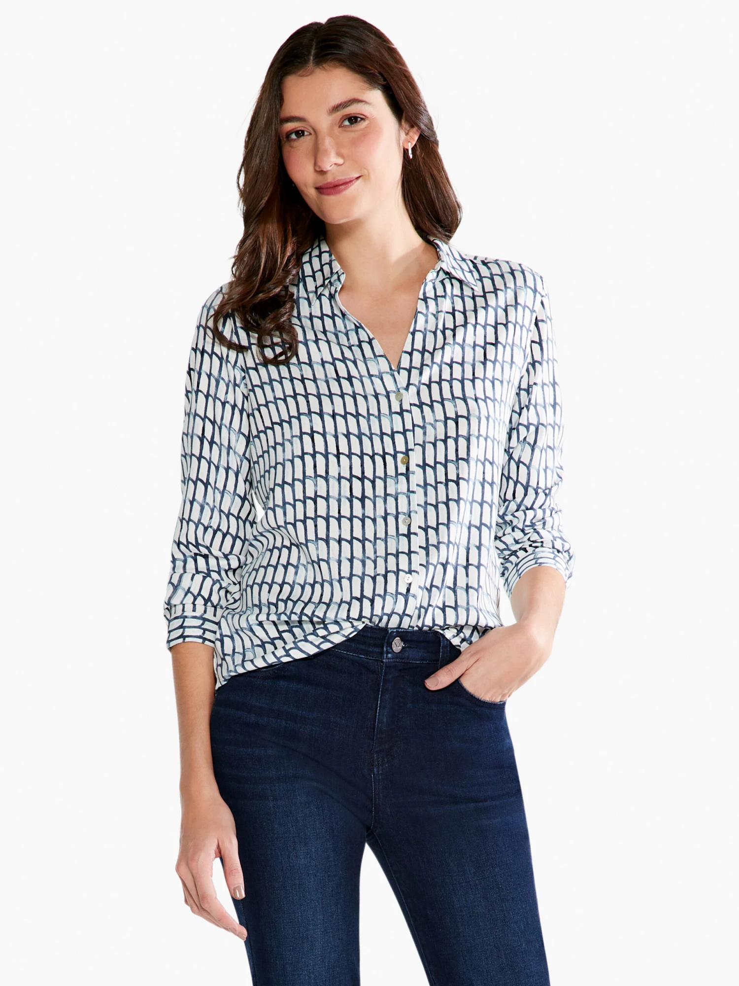 Lattice Live In Shirt BLUE MULTI 3 Lattice Live In Shirt BLUE MULTI