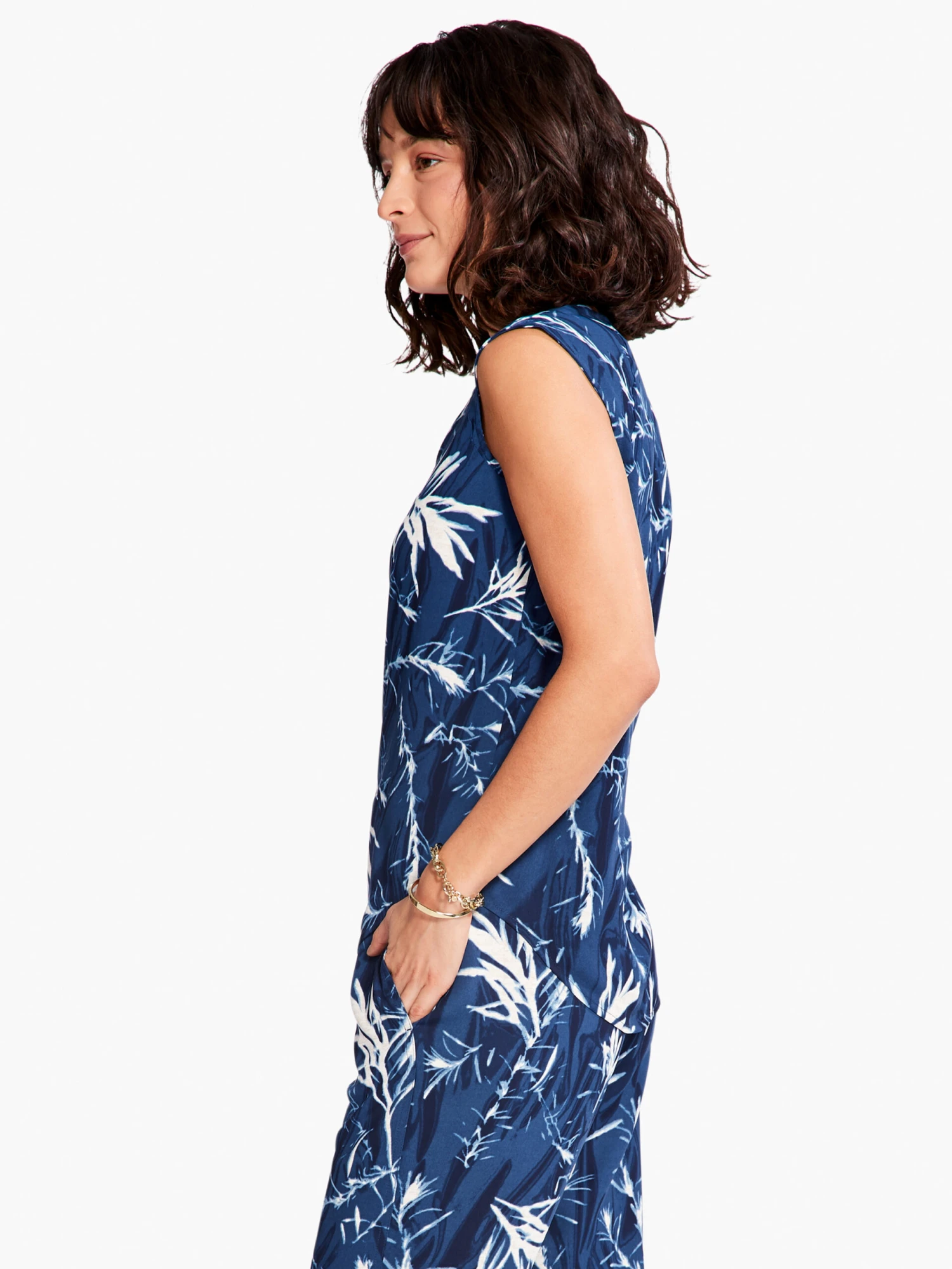 Vintage Botanical Tank BLUE MULTI 4 Vintage Botanical Tank BLUE MULTI - Image 2