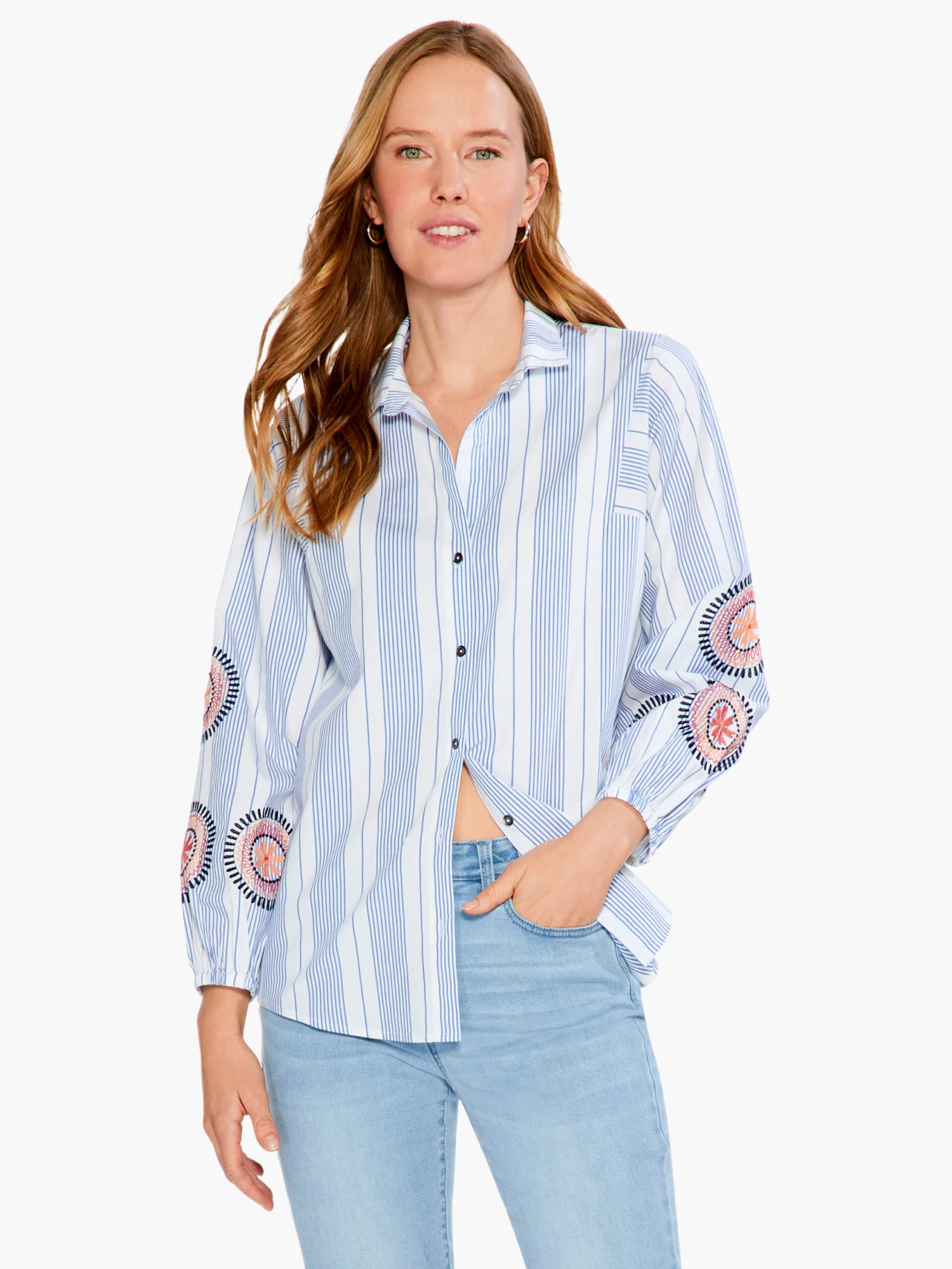 Embroidered Skies Shirt BLUE MULTI 3 Embroidered Skies Shirt BLUE MULTI