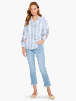 Embroidered Skies Shirt BLUE MULTI 9 Embroidered Skies Shirt BLUE MULTI -Varley Nik Shop S231638BLTPRODUCT 04