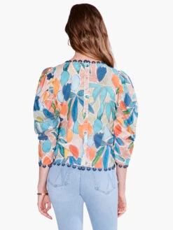 Citrus Grove Puff Sleeve Top BLUE MULTI -Varley Nik Shop S231640BLTPRODUCT 03