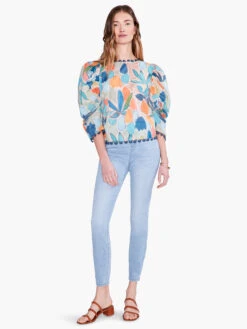 Citrus Grove Puff Sleeve Top BLUE MULTI -Varley Nik Shop S231640BLTPRODUCT 04