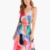 Abstract Art Dress PINK MULTI