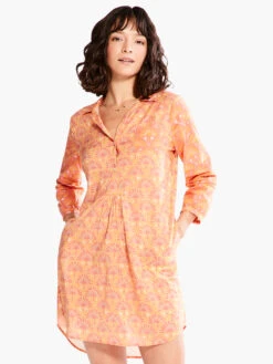 Swan Rays Dress ORANGE MULTI