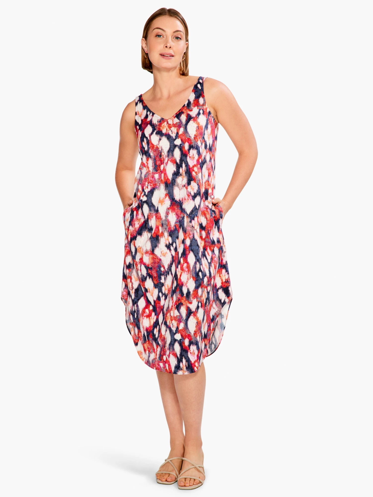 Floral Ikat Live In Dress BLUE MULTI 3 Floral Ikat Live In Dress BLUE MULTI
