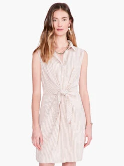 Cafe Tie Front Dress NEUTRAL MULTI -Varley Nik Shop S231921NUMPRODUCT 04