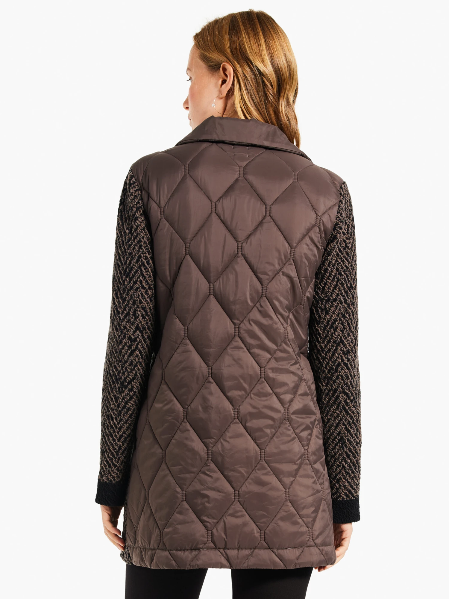 Quilted Knit Coat BLACK MULTI 5 Quilted Knit Coat BLACK MULTI - Image 3