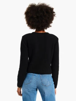 Gilded Texture Sweater Jacket -Varley Nik Shop W231119BLXPRODUCT 03