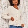 Gilded Texture Sweater Jacket CREAM -Varley Nik Shop W231119CRMPRODUCT 01A