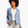 Fringe Mix Knit Jacket BLUE MIX -Varley Nik Shop W231133BUXPRODUCT 01