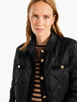 Knit Trim Puffer Jacket -Varley Nik Shop W231171BLXPRODUCT 05