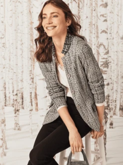 Frosty Knit Blazer GREY MULTI 15 Frosty Knit Blazer GREY MULTI -Varley Nik Shop W231186RGMIPRODUCT 05A